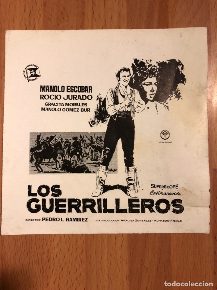 Cine: Clich&eacute; para prensa roci&oacute; jurado Manolo Escobar los guerrilleros 11x11 cm