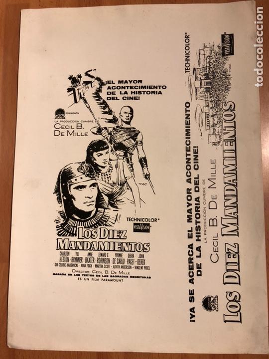 Cine: Clich&eacute; para prensa Los Diez Mandamientos charlton heston cecil b de mille 29,5x21 cm