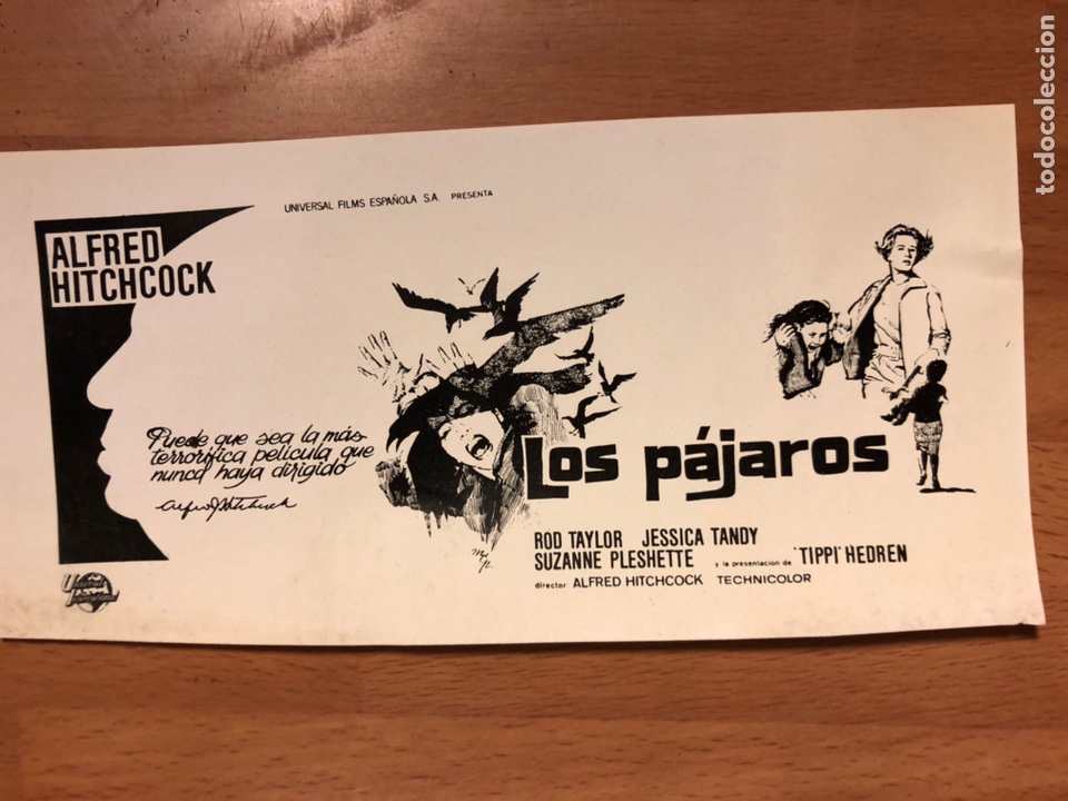 Cine: Clich&eacute; para prensa los p&aacute;jaros alfred hitchcock.tippi hedren 16x8 cm cm