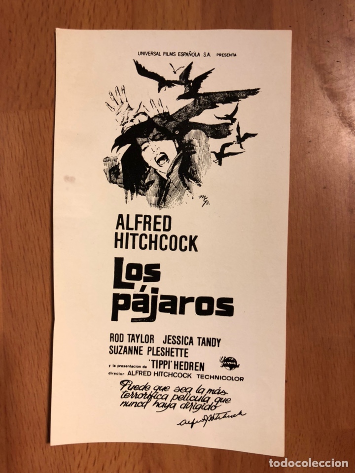 Cine: Clich&eacute; para prensa los p&aacute;jaros alfred hitchcock tippi hedren 13,5x7,5 cm