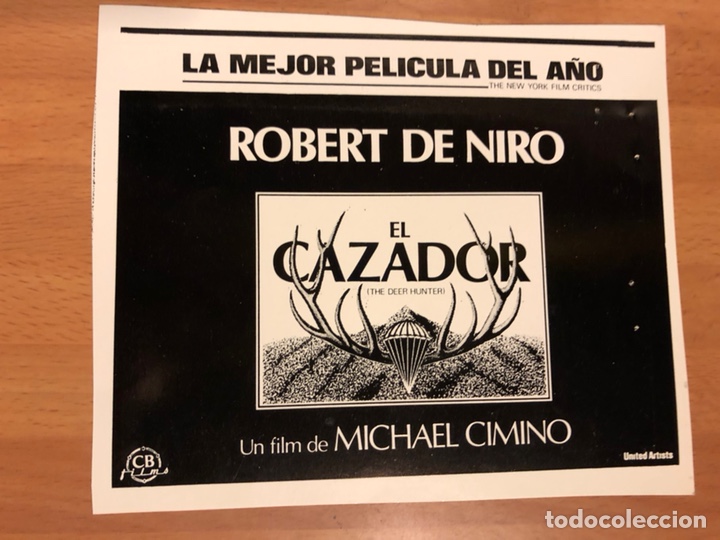 Cine: Clich&eacute; para prensa el cazador robert de niro.15,5x12,5 cm