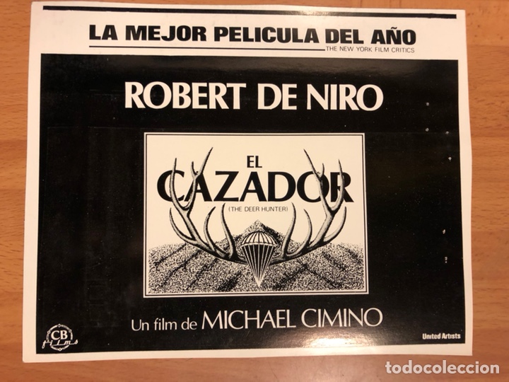 Cine: Clich&eacute; para prensa el cazador robert de niro.20,5x16,5 cm