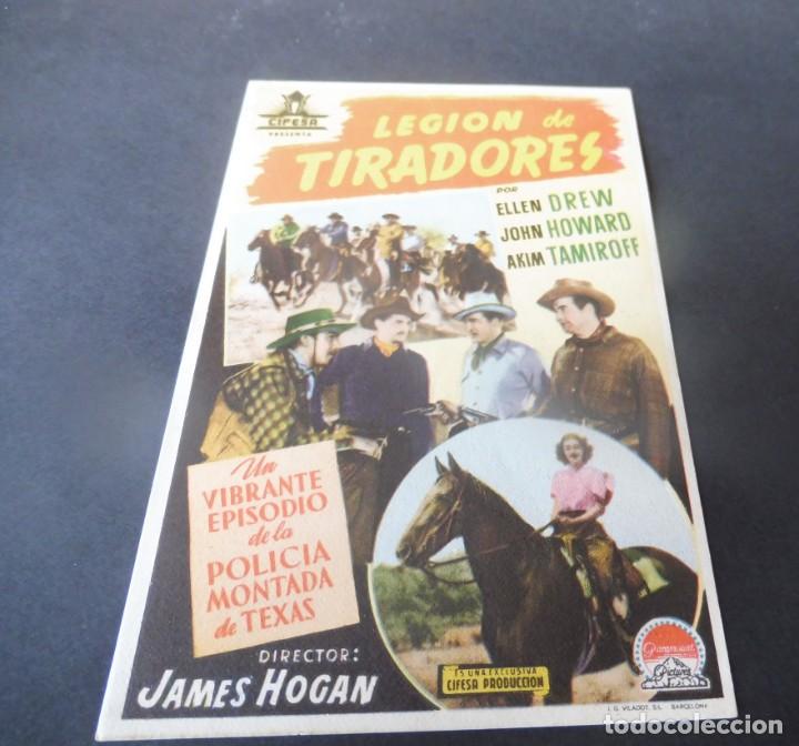 Cine: PROGRAMA DE CINE - FOLLETOS DE MANO - SIN PUBLICIDAD - LEGI&Oacute;N DE TIRADORES