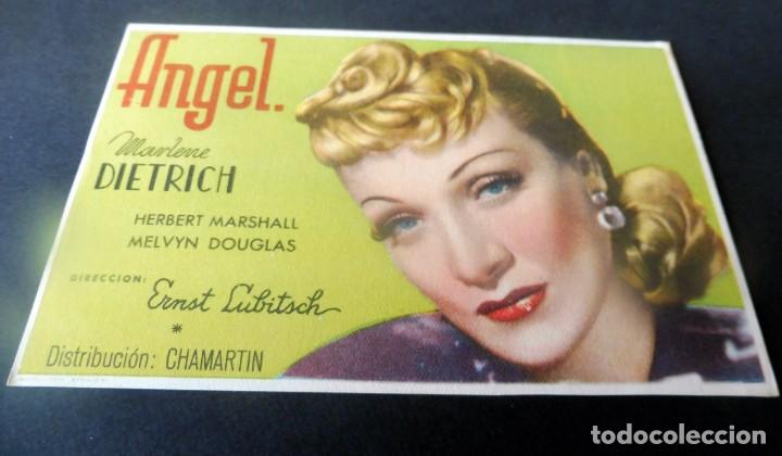 Cine: PROGRAMA DE CINE - FOLLETOS DE MANO - SIN PUBLICIDAD -ANGEL - MARLENE DIETRICH