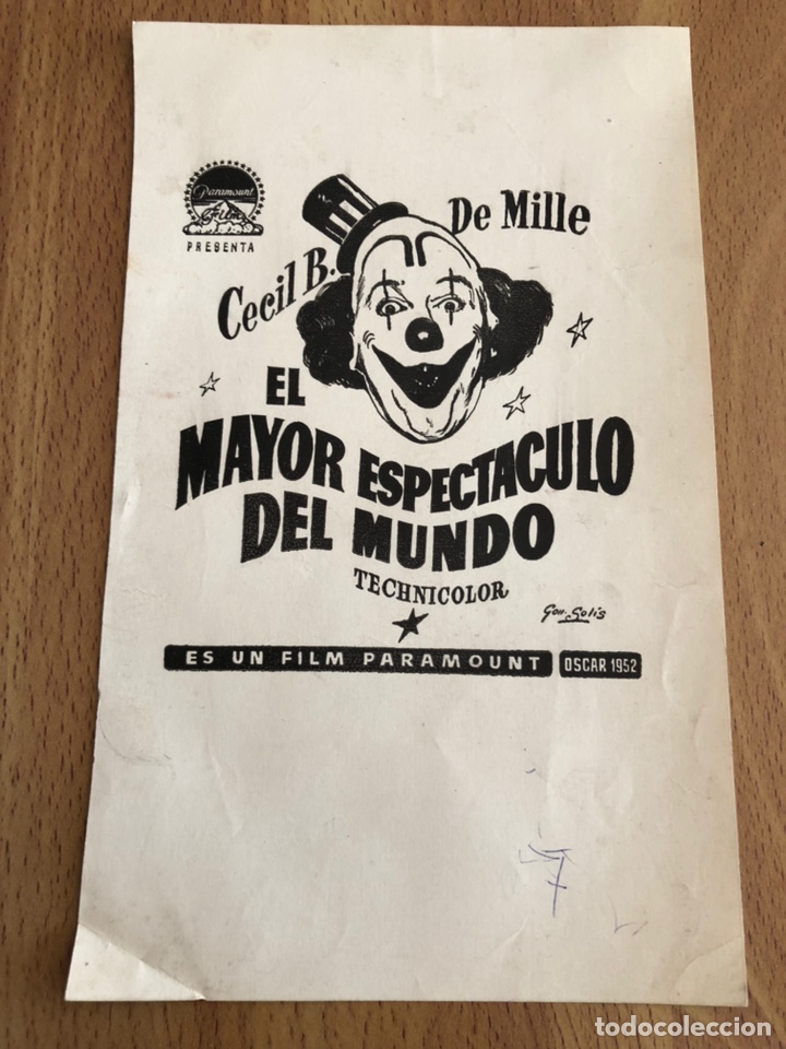 Cine: Clich&eacute; para prensa el mayor espect&aacute;culo del mundo.cecil b de mille charlton heston 20x12 cm