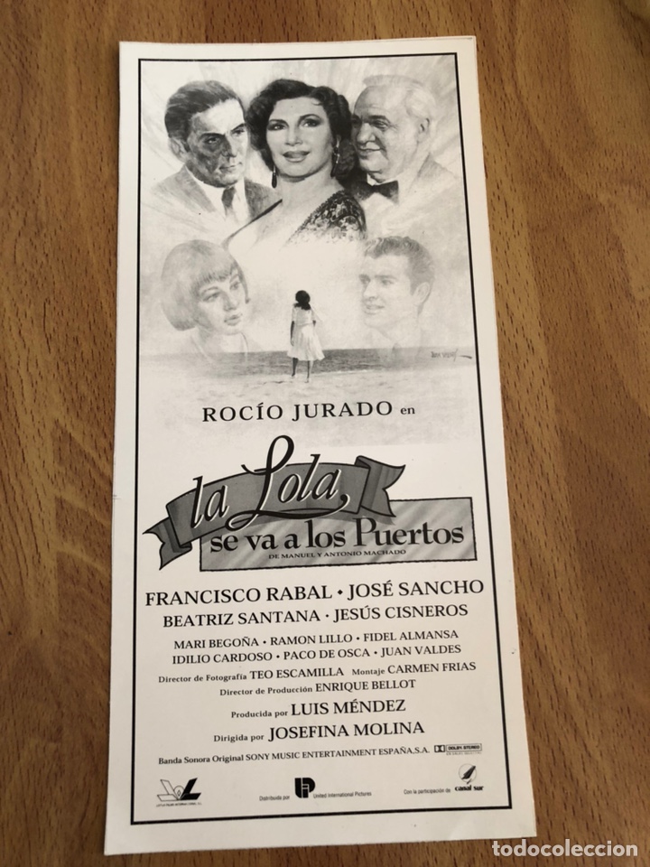 Cine: Clich&eacute; para prensa la Lola se va a los puertos roci&oacute; jurado francisco rabal 21x10 cm
