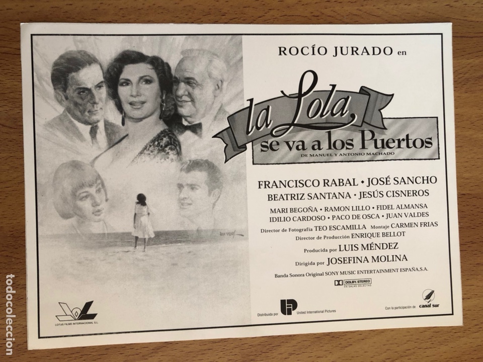 Cine: Clich&eacute; para prensa la Lola se va a los puertos roci&oacute; jurado francisco rabal 19x14 cm