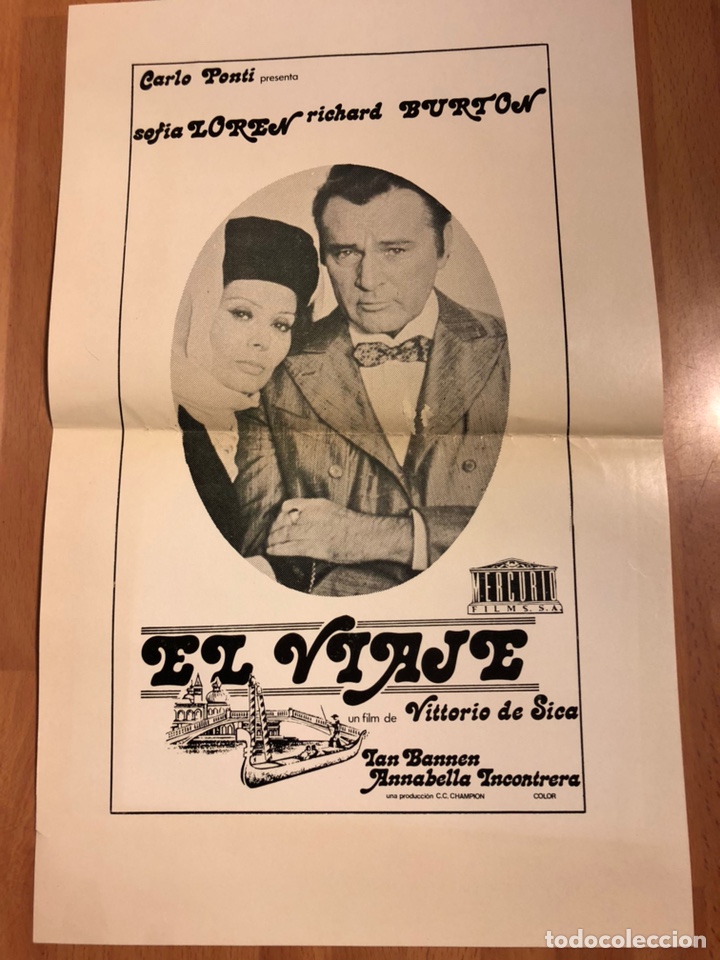 Cine: Clich&eacute; para prensa el viaje.sophia sofia Loren richard burton 32x22 cm