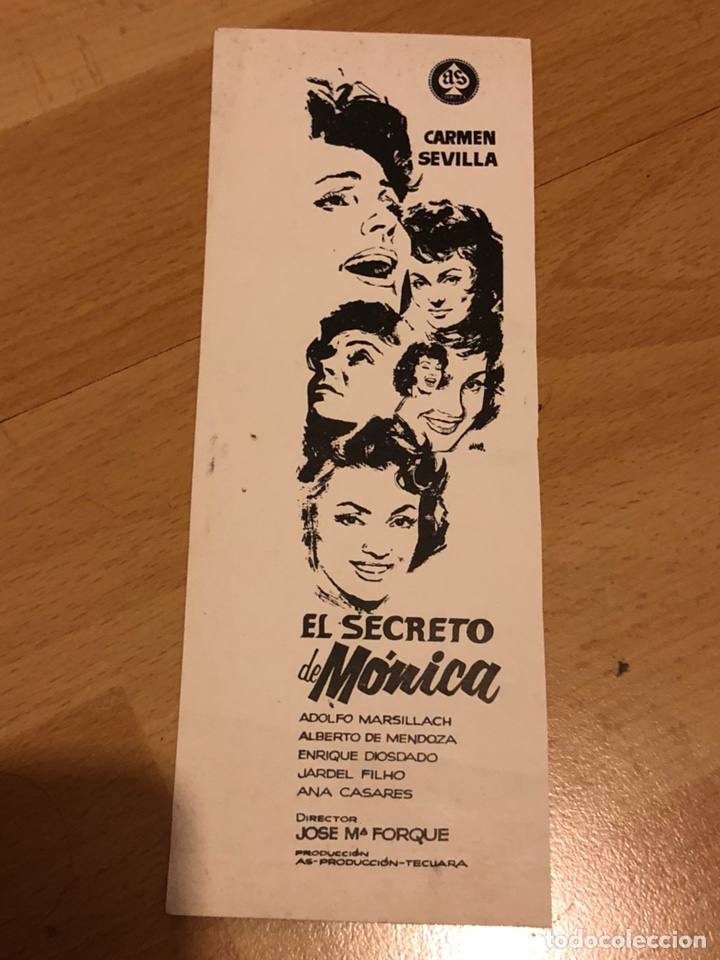 Cine: Clich&eacute; para prensa Jano el secreto de monica Carmen sevilla 19,5x7,5cm