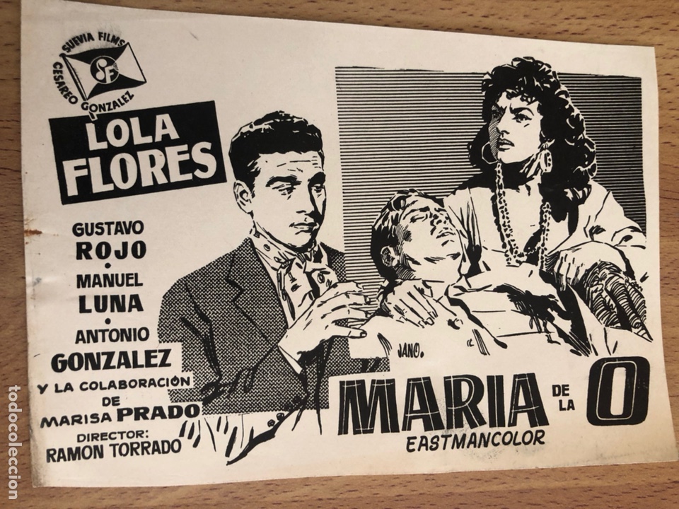 Cine: Clich&eacute; para prensa Jano maria de la o lola flores Gustavo rojo Antonio gonzalez 15x10 cm
