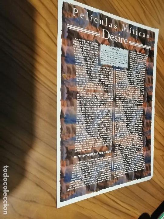 Cinema: DESIR&Eacute;. PEL&Iacute;CULAS M&Iacute;TICAS. ART&Iacute;CULO EXTRAIDO DE REVISTA CON 1 CARA.Y CARTEL DETR&Aacute;S. DOS AGUJEROS