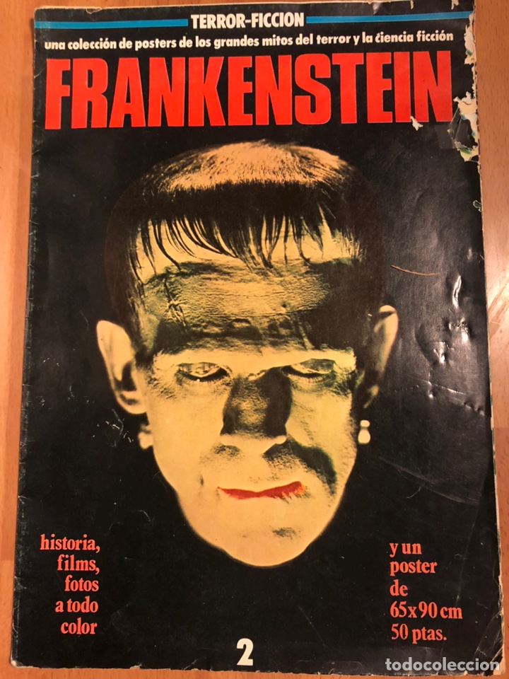 Cine: Desplegable poster terror ficci&oacute;n frankenstein boris karloff.cineposter