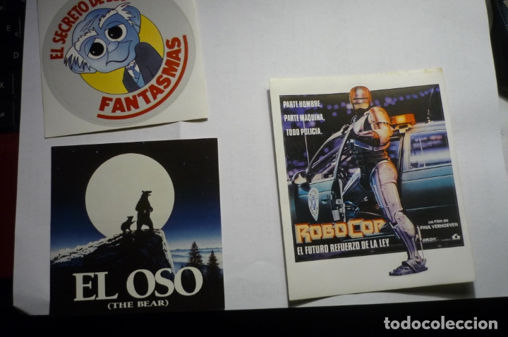 Cine: LOTE PEGATINAS CINE EL OSO-ROBOCOP...