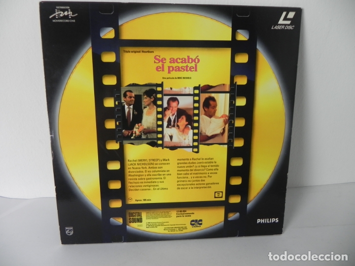 Cine: SE ACAB&Oacute; EL PASTEL (LASER DISC) PHILIPS-1990 - Foto 3