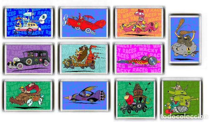 Cine: LOTE 11 IMANES ACRILICOS - DIBUJOS ANIMADOS - LOS AUTOS LOCOS WACKY RACES