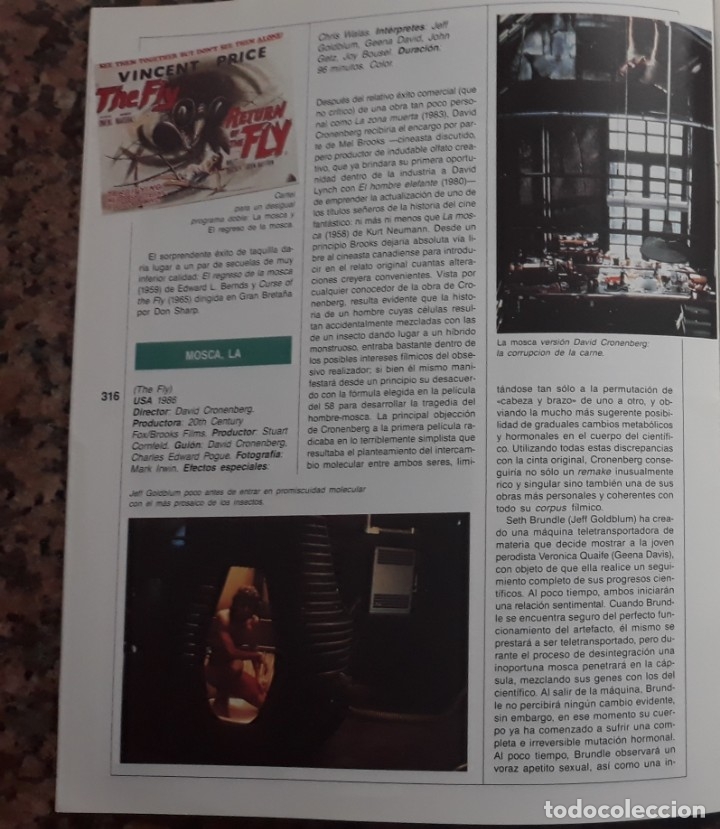 Cinema: david cronenberg jeff goldblum la mosca the fly
