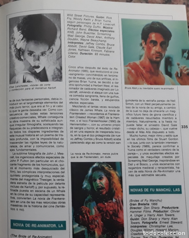 Cine: boris karloff frankenstein elsa lanchester bruce abot reanimator re animator