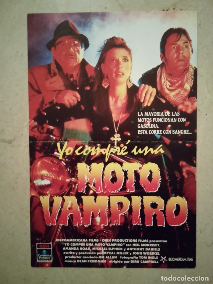Cinema: MINI-POSTER ORIGINAL -13*18- YO COMPRE UNA MOTO VAMPIRO - TERROR - AMANDA NOAR