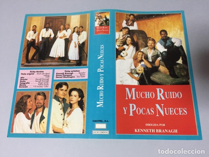 Cine: CARATULA CACITEL VIDEO VHS BETA MUCHO RUIDO Y POCAS NUECES