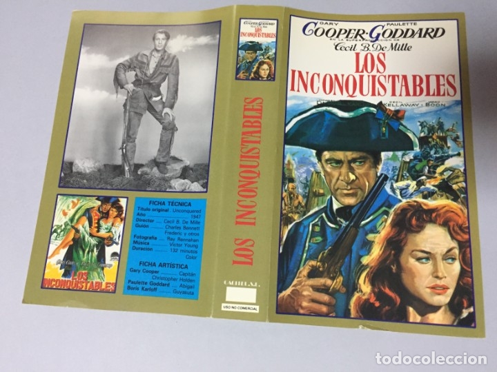 Cine: CARATULA CACITEL VIDEO VHS BETA LOS INCONQUISTABLES