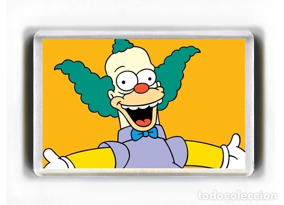 Cine: IMAN ACRILICO NEVERA - DIBUJOS ANIMADOS LOS SIMPSONS KRUSTY EL PAYASO