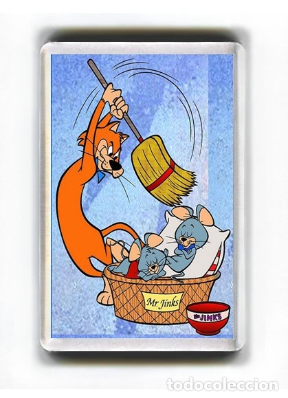 Cine: IMAN ACRILICO NEVERA - DIBUJOS ANIMADOS PIXIE AND DIXIE AND GATO JINKS