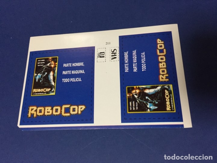 Cine: PEGATINA CACITEL PARA CINTAS VIDEO VHS Y BETA ROBOCOP
