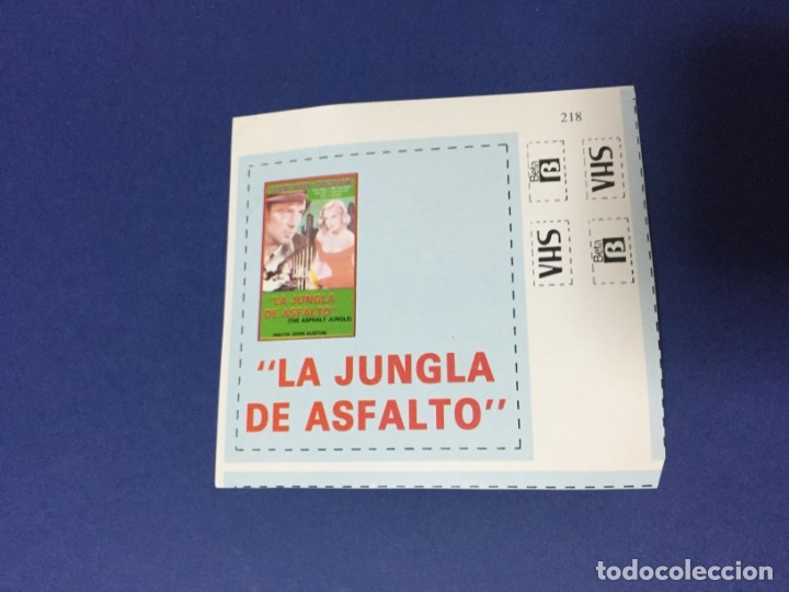 Cine: PEGATINA CACITEL PARA CINTAS VIDEO BETA LA JUNGLA DE ASFALTO MARILYN MONROE