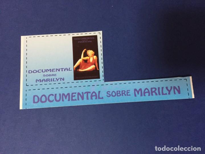 Cine: PEGATINA CACITEL PARA CINTAS VIDEO VHS DOCUMENTAL SOBRE MARILYN MONROE