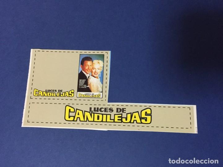 Cine: PEGATINA CACITEL PARA CINTAS VIDEO VHS MARILYN MONROE LUCES DE CANDILEJAS