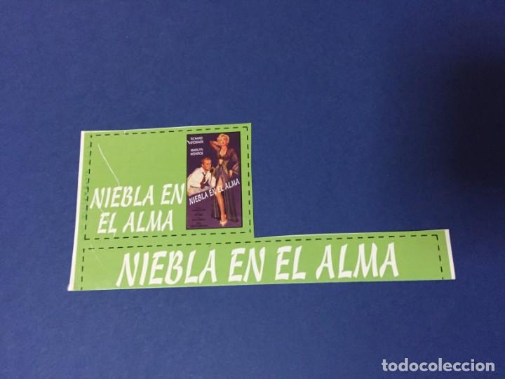 Cine: PEGATINA CACITEL PARA CINTAS VIDEO VHS MARILYN MONROE NIEBLA EN EL ALMA
