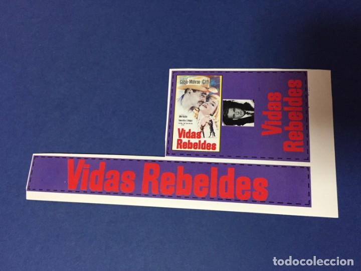 Cine: PEGATINA CACITEL PARA CINTAS VIDEO VHS MARILYN MONROE VIDAS REBELDES