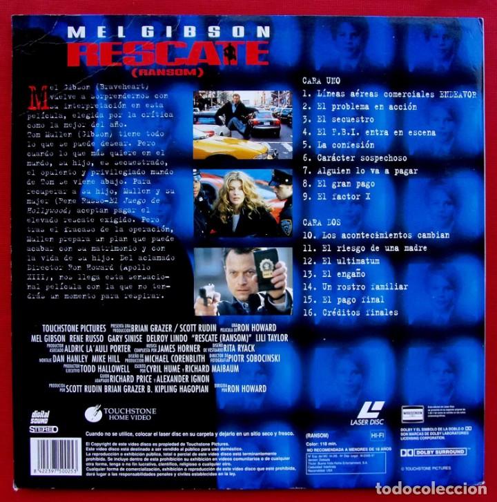 Cine: RESCATE. MEL GIBSON. LASER DISC. VERSI&Oacute;N ESPA&Ntilde;OLA. - Foto 2