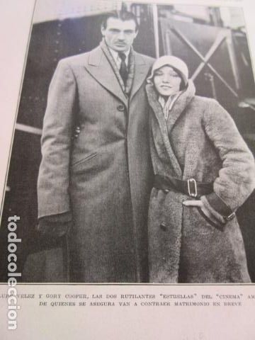 Cine: ARTICULO 1929 - LUPE VELEZ GARY COOPER WOLF SONG - 2 PAGINAS