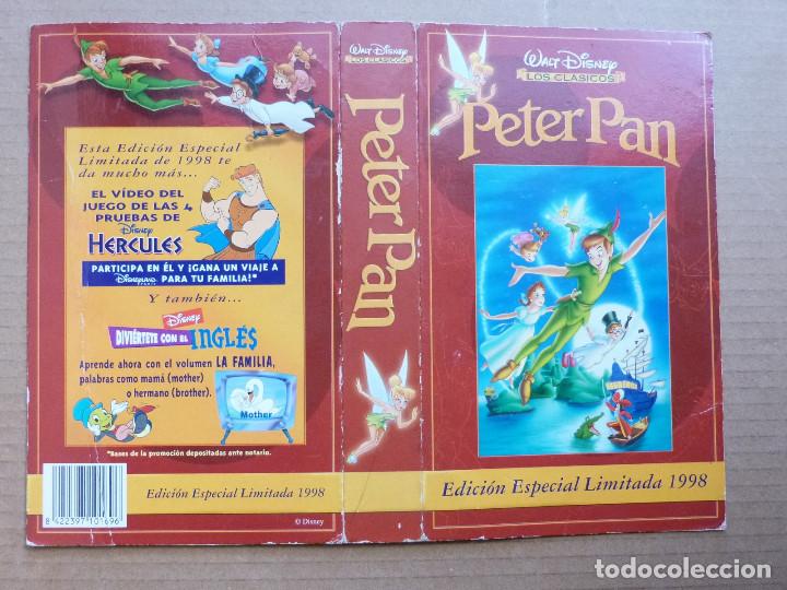 Cine: Caratula de pelicula de video VHS Peter Pan Edicion Especial Limitada 1998