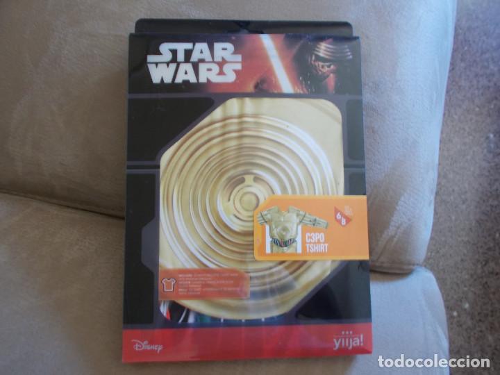 Cinema: C3PO TSHIRT CAMISETA PARA NI&Ntilde;OS TALLA 6 A 8 A&Ntilde;OS NUEVA CON SU CAJA STAR WARS DISNEY