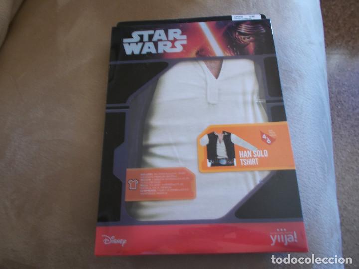 Cine: HAN SOLO TSHIRT CAMISETA PARA NI&Ntilde;OS TALLA 4 A 6 A&Ntilde;OS NUEVA CON SU CAJA STAR WARS DISNEY