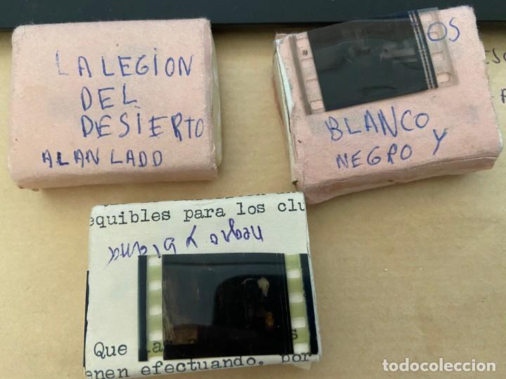 Cine: 3 cajas de cerilla muy llenas de filminas peliculas antiguas en una caj pone la legion del desierto