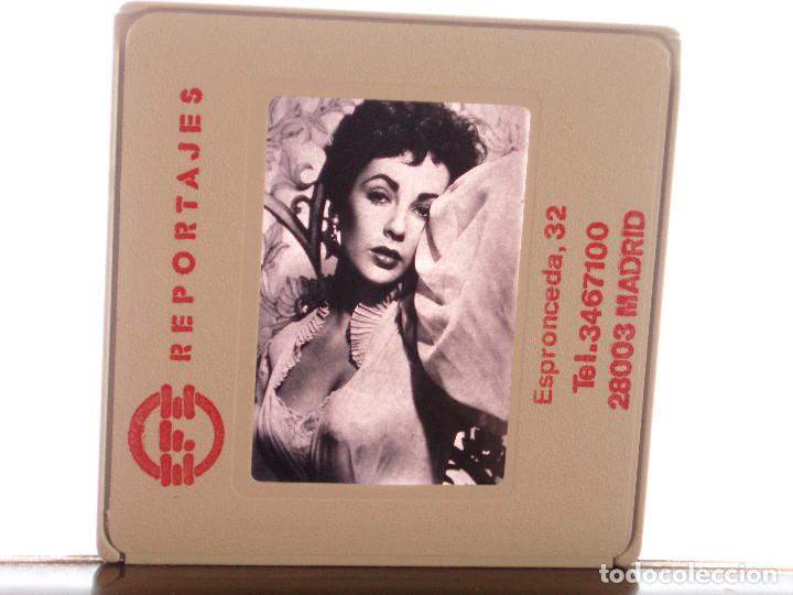 Cine: DIAPOSITIVA DE PRENSA. AGENCIA EFE. 5X5. ELIZABETH TAYLOR. LIZ. DIVA