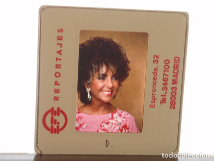 Cine: DIAPOSITIVA DE PRENSA. AGENCIA EFE. 5X5. ELIZABETH TAYLOR. LIZ. DIVA