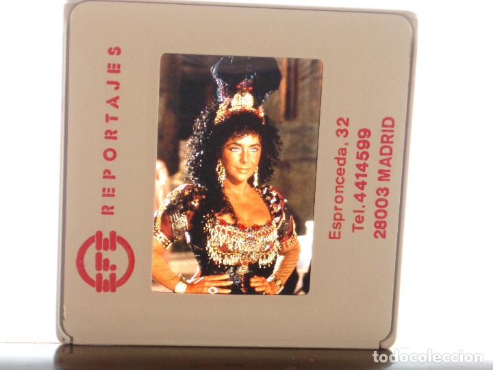 Cine: DIAPOSITIVA DE PRENSA. AGENCIA EFE. 5X5. ELIZABETH TAYLOR. LIZ. DIVA
