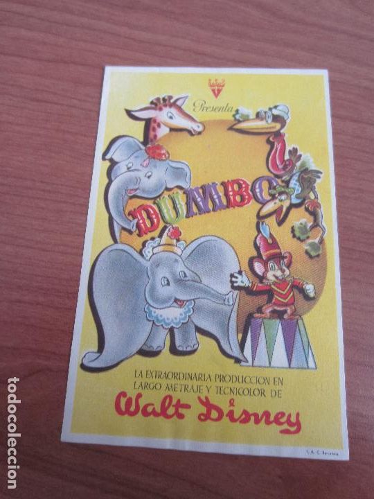 Cine: Dumbo waltdisney prospecto de cine