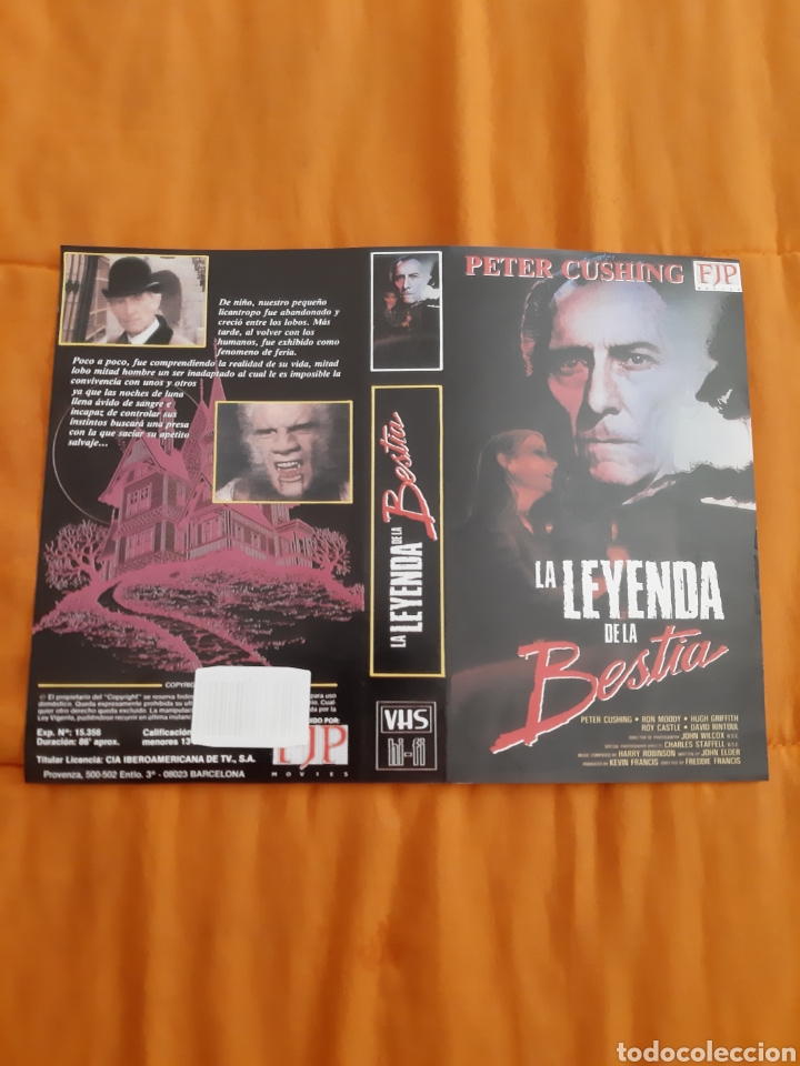 Cine: Car&aacute;tula pel&iacute;cula VHS La Leyenda de la Bestia (Original)