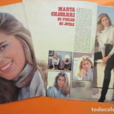 Cine: RECORTE 1987 - MARTA CHAVARRI - PUBLICIDAD ANIS DEL MONO BADALONA - TAMAÑO 22,5 X 30 CM HOJA - 5 PAG