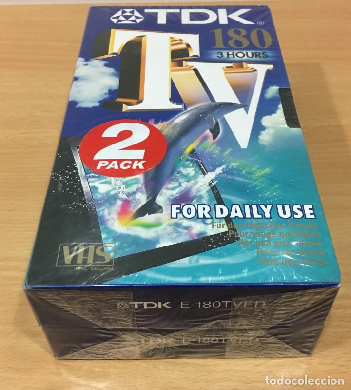 Cine: PACK DE 2 CINTAS V&Iacute;RGENES VHS - TDK - 180 MINUTOS CADA UNA. PRECINTADO