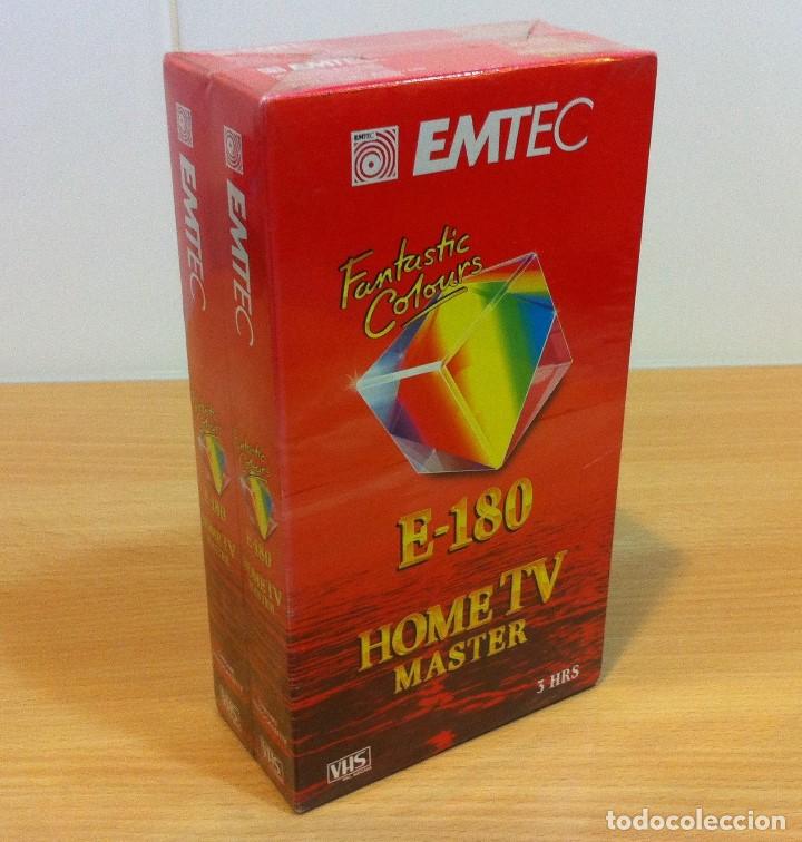Cine: PACK DE DOS CINTAS V&Iacute;RGENES VHS - HOME TV MASTER - EMTEC E-180. PRECINTADO