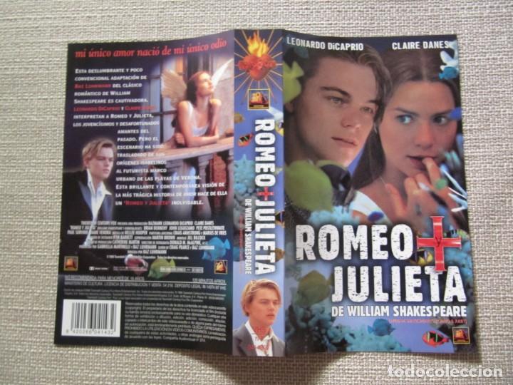 Cine: PORTADA VHS ROMEO Y JULIETA WILLIAM SHAKESPEARE LEONARDO DICAPRIO CLAIRE DANES BAZ LUHRMANN.