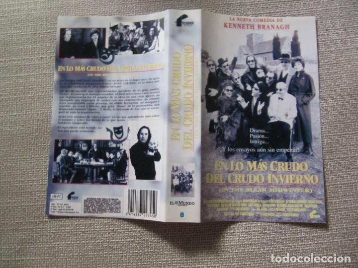 Cine: PORTADA CARATULA VHS EN LO MAS CRUDO DEL CRUDO INVIERNO KENNETH BRANAGH JOAN COLLINS.
