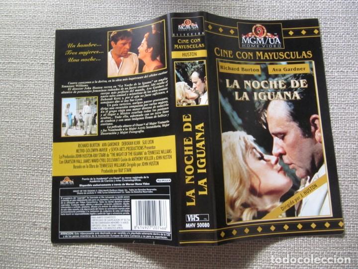 Cine: PORTADA CARATULA VHS LA NOCHE DE LA IGUANA RICHARD BURTON AVA GARDNER SUE LYON DEBORAH KERR.