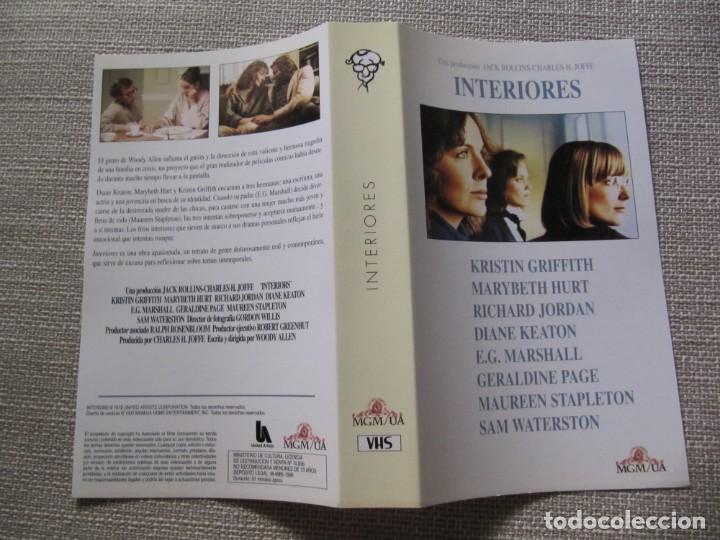 Cine: PORTADA CARATULA VHS INTERIORES WOODY ALLEN DIANE KEATON GERALDINE PAGE.